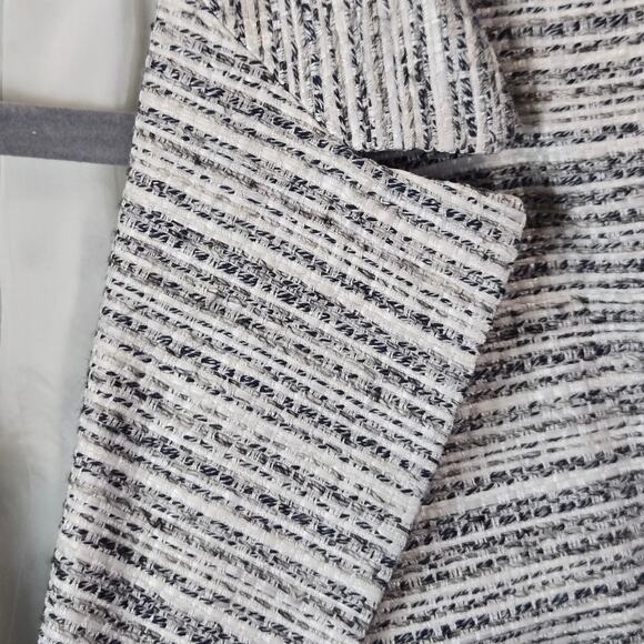 Zanella Claire Blazer Jacket Tweed Cotton Linen Gray Silver Metallic 14 Plus - Picture 3 of 8